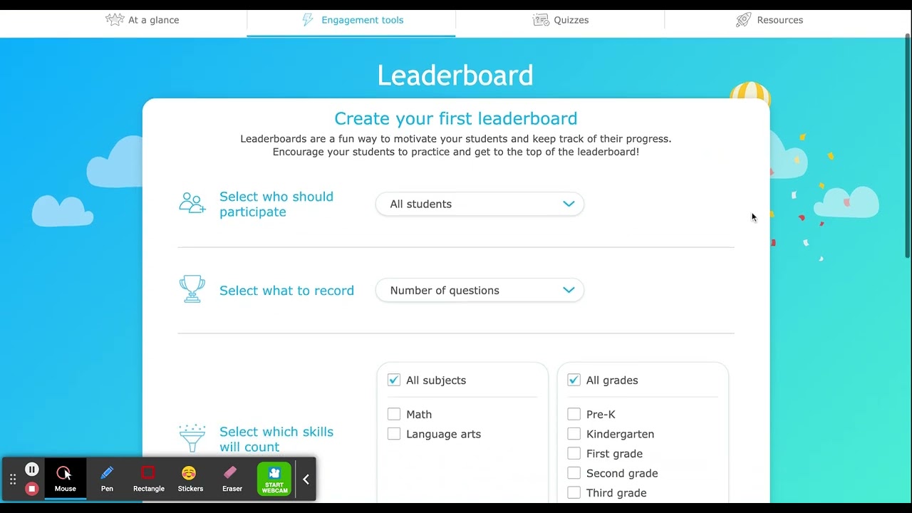 IXL - Engagement Tools (live classroom & leaderboard)
