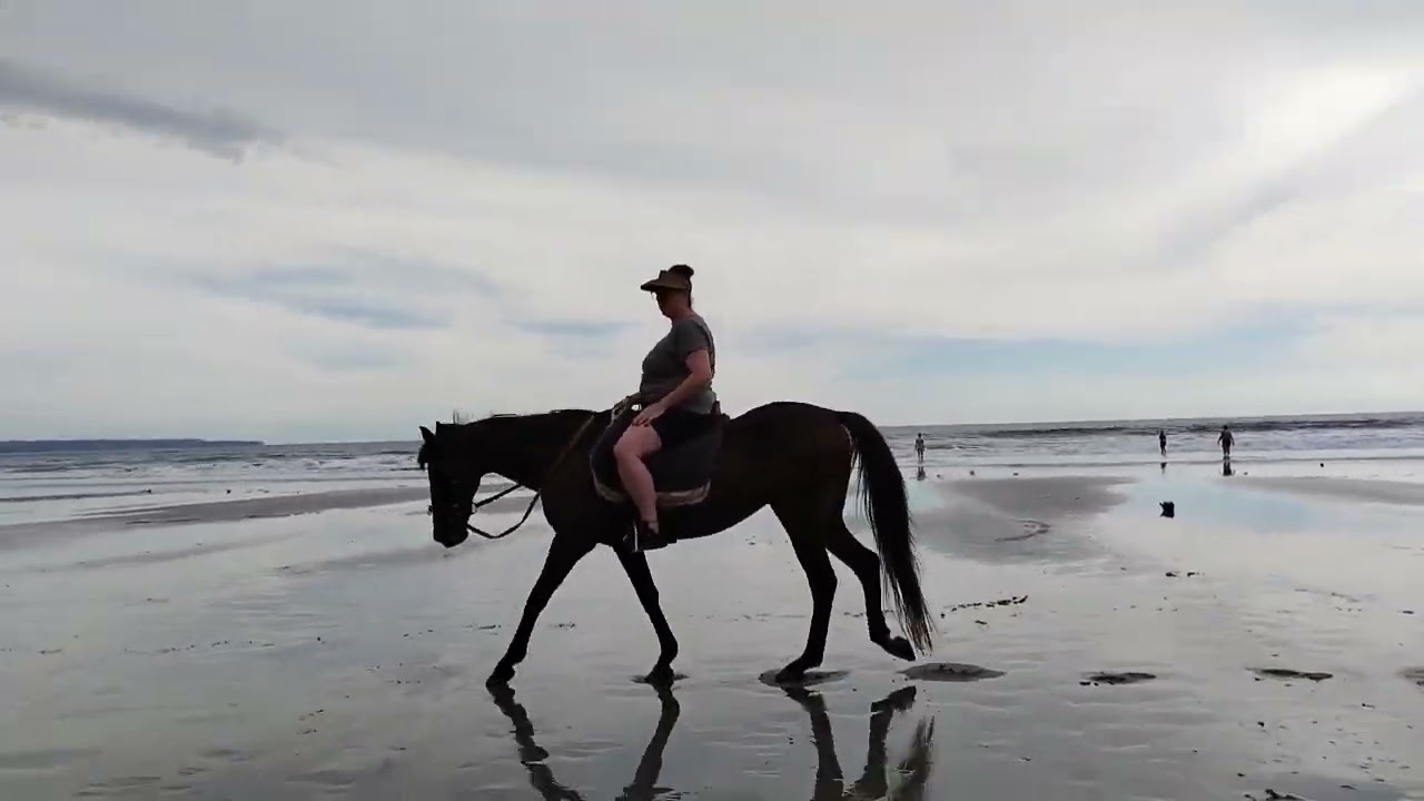 sunset riding in bali at seminyak beach
