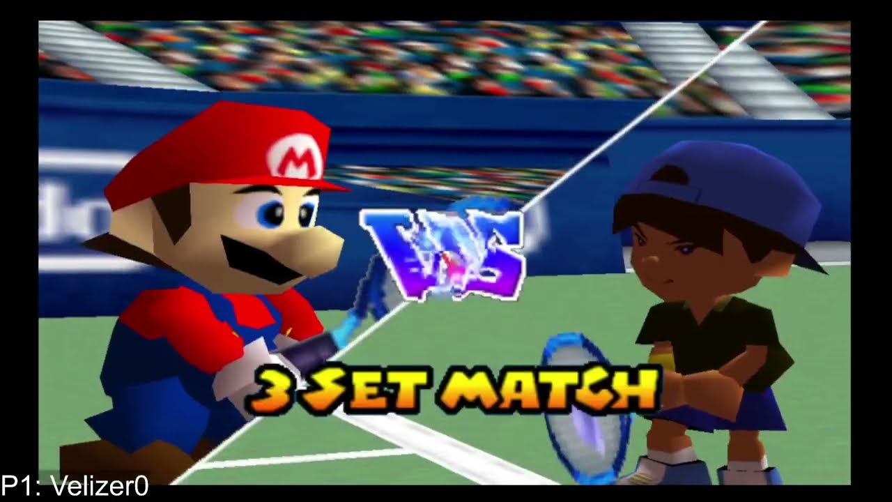 Mario Tennis 64 - Alex (GBC) vs Mario* - Intense Difficulty