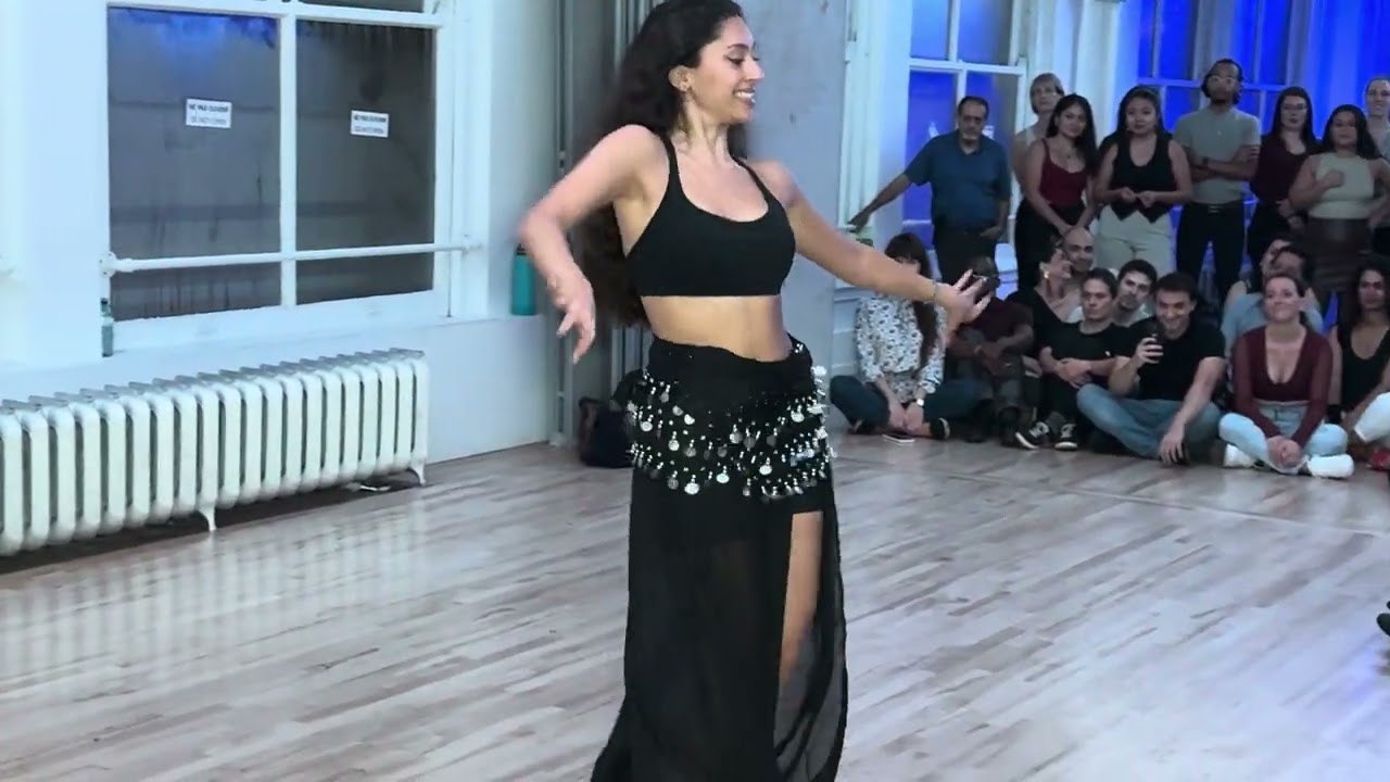 Natalie (Belly Dancing) at the Latin Groove's end of session party on November 10 2023