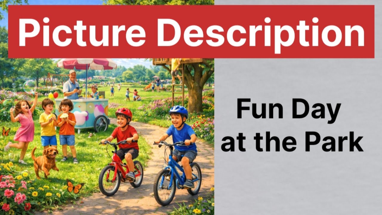 Fun Day at the Park | Picture Description for Learners | Learn English with Actions