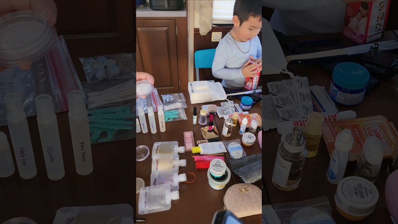 Life as a mom | packing my essentials for my family trip #fyp #vlog #viral #shorts #viralshort