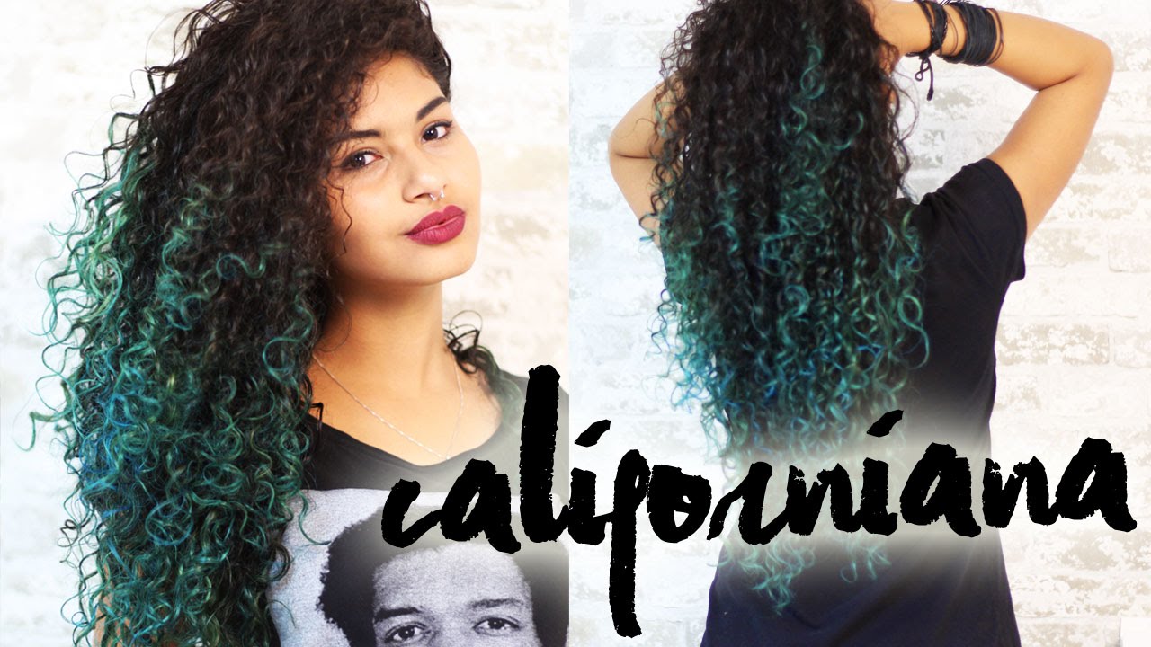 Como Fazer Ombré Hair Azul em Cabelo Cacheado?