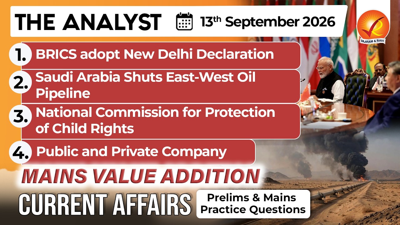 Current Affairs Today 13 Sep 2026 I UPSC Daily Current Affairs I The Hindu Analysis I The Analyst