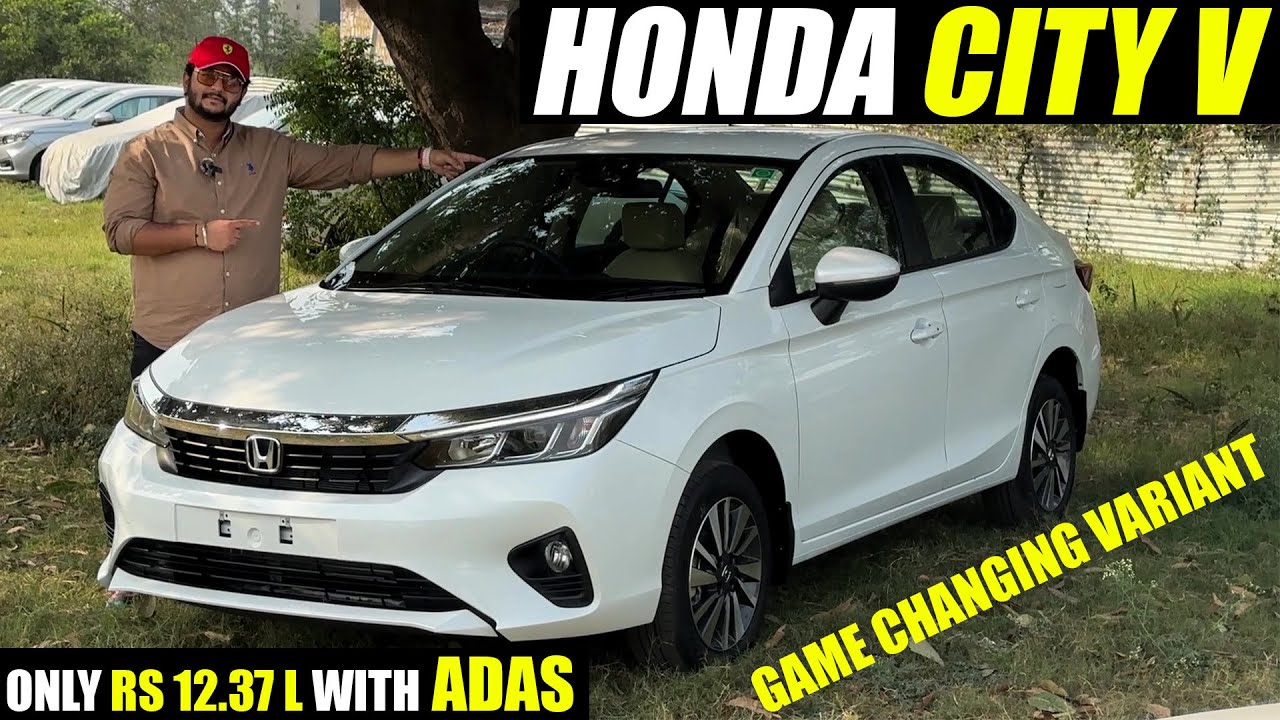 Honda City V 2023 - ADAS, 4 airbags & more | Walkaround with On Road Price | 2nd base model