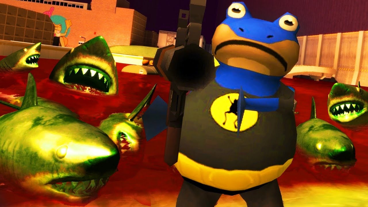 BAT FROG vs ZOMBIE SHARKS - Amazing Frog Halloween Update - Part 161 | Pungence