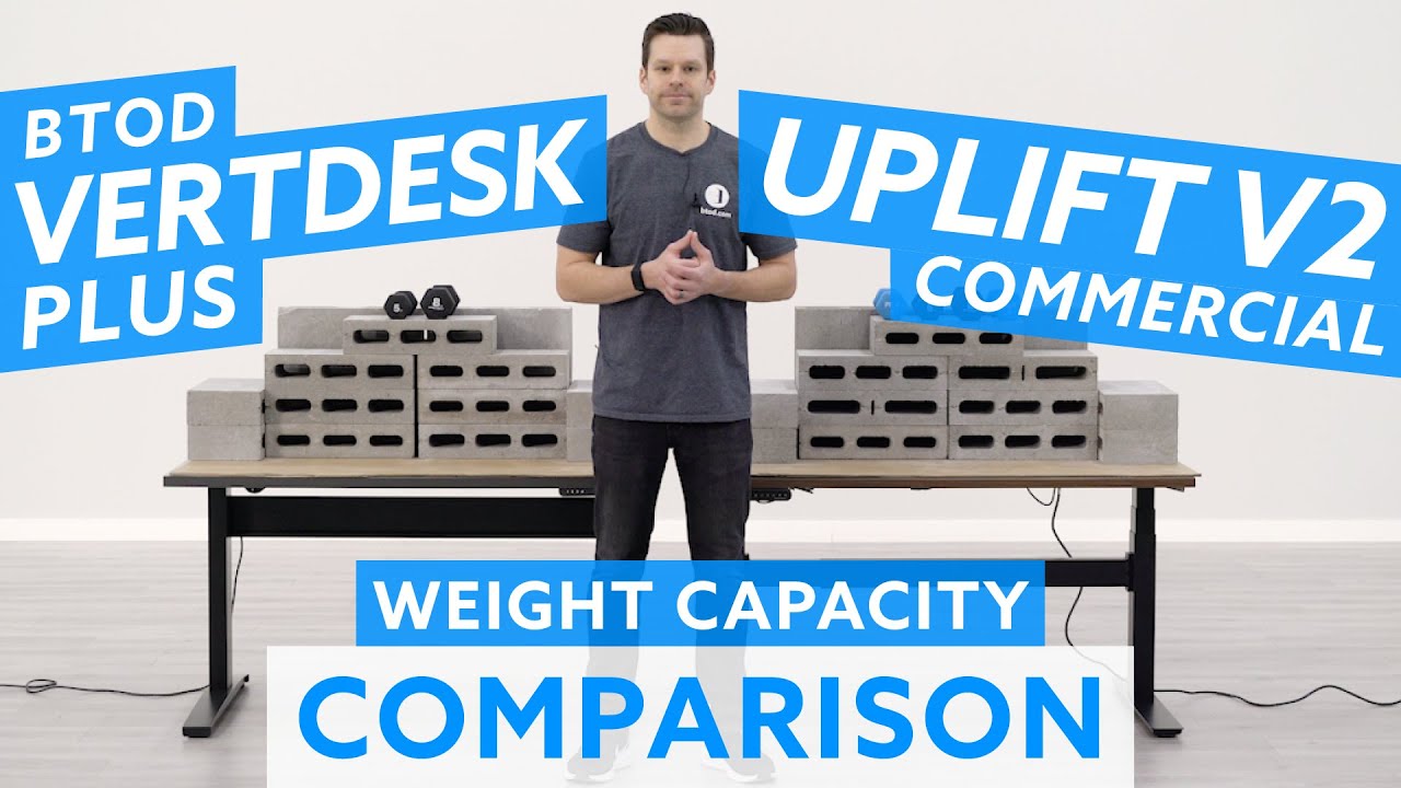 VertDesk v3 Plus vs Uplift v2 Commercial Standing Desk Weight Capacity Comparison