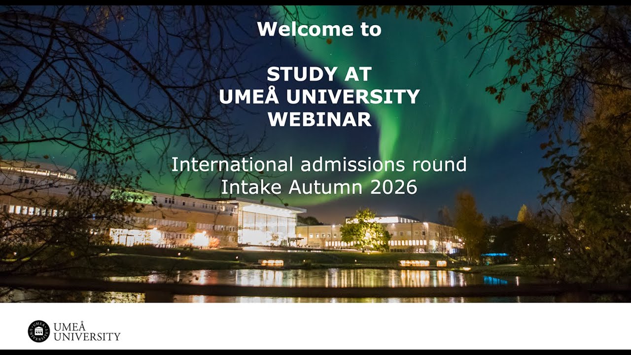 Study at Ume&aring; University Webinar, 21 October, 2025
