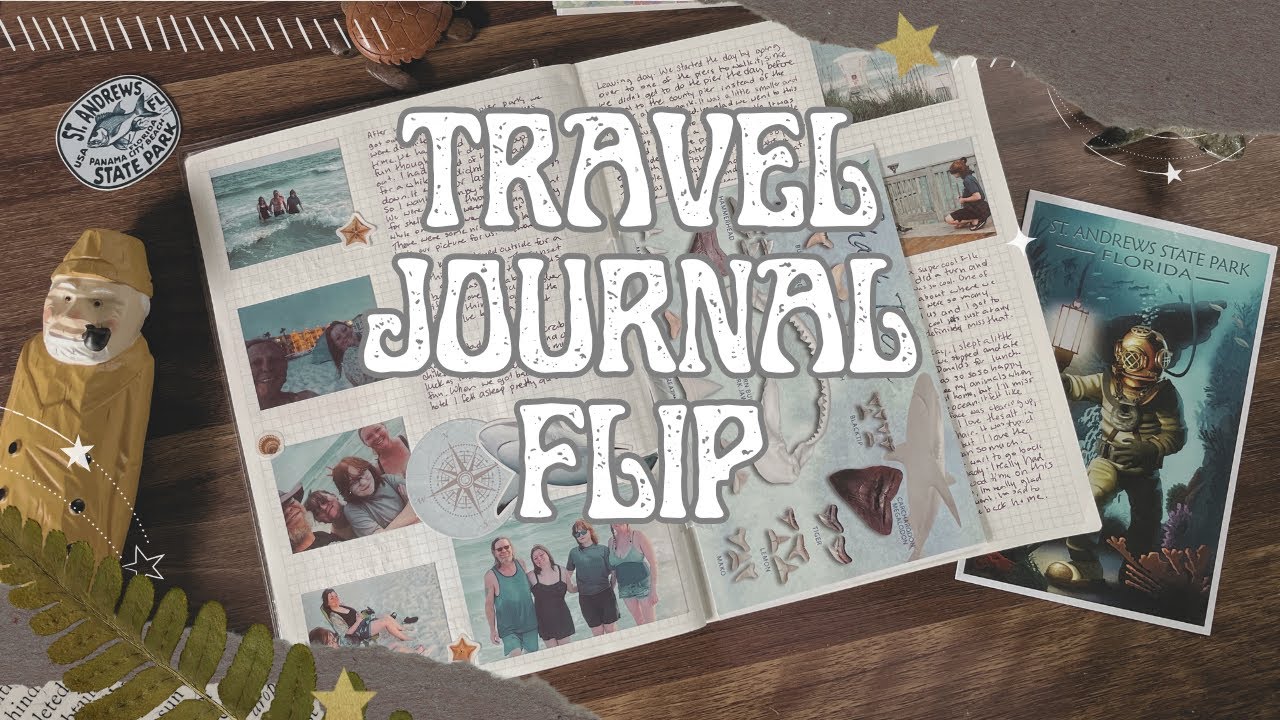 ☾ Travel Jounral Flipthrough | The OCEAN!! and other shenanigans