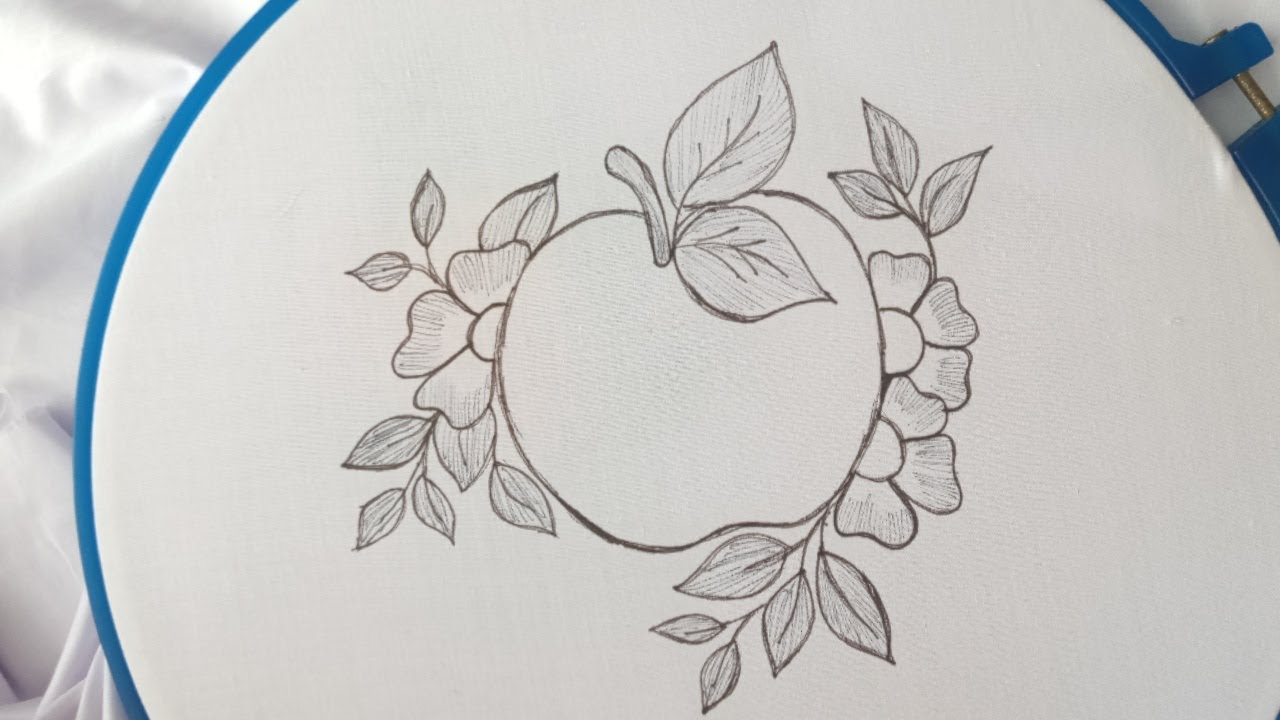 Hand embroidery beautiful design, Easy apple embroidery design, Hand embroidery beautiful work