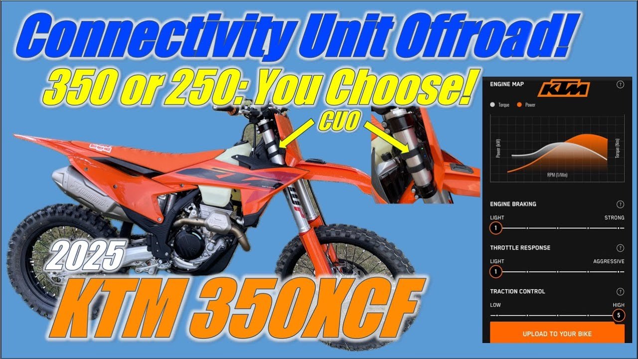 KTM Connectivity Unit Offroad on my 2025 KTM 350XCF: 350 or 250 - You Choose!