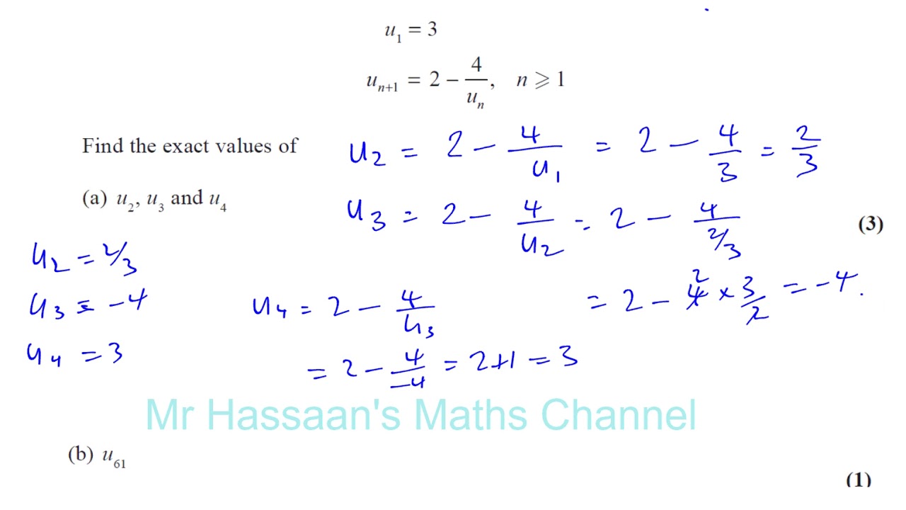 EDEXCEL IAL C12 JAN 2014 Q5  Series  Recurrence Relationships