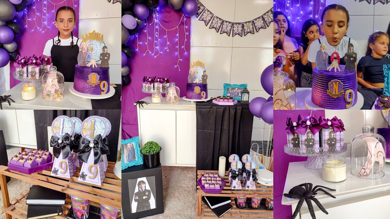 Aniversário Wandinha Addams | Festa em Casa | Faça Você mesmo!