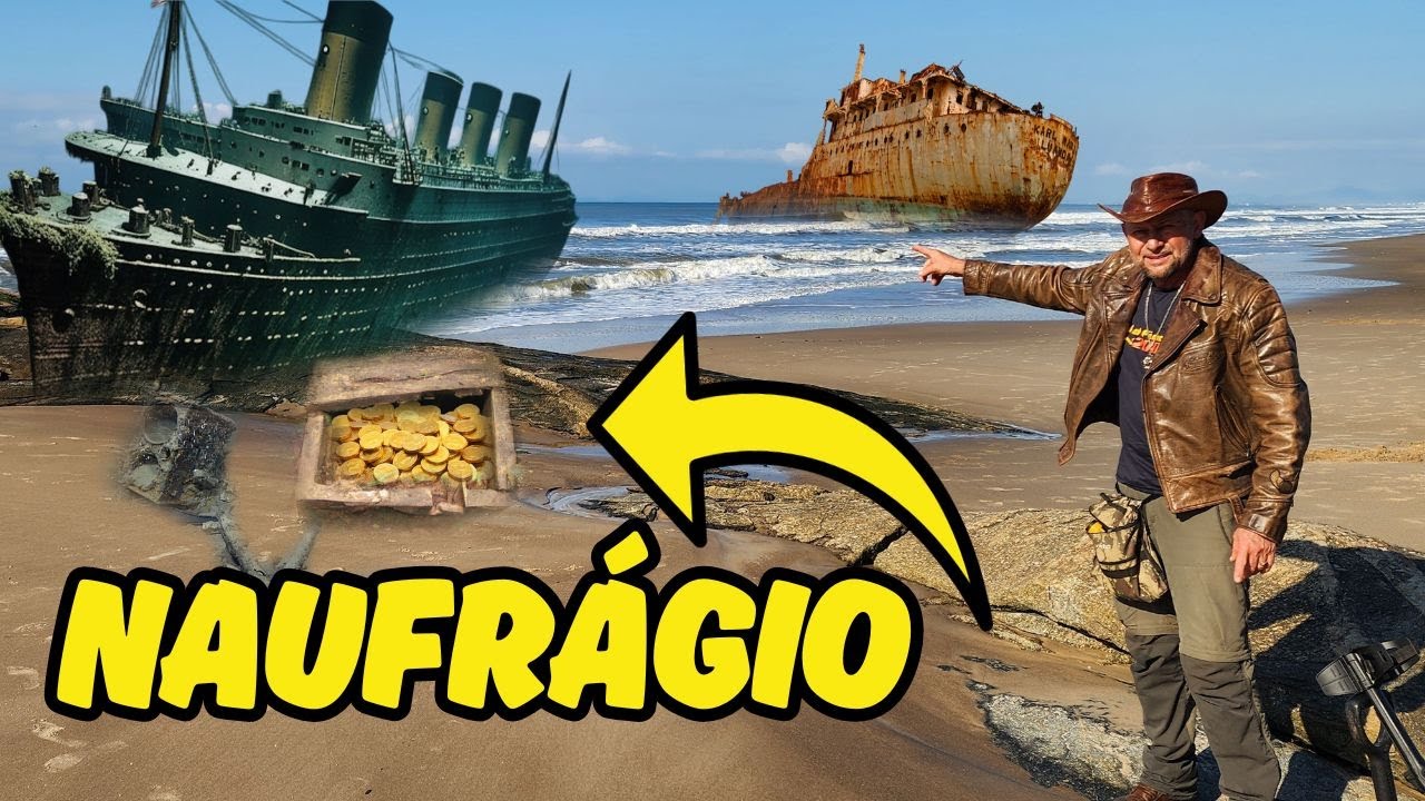 Navios AFUNDARAM nessa PRAIA e esta cheia de TESOUROS