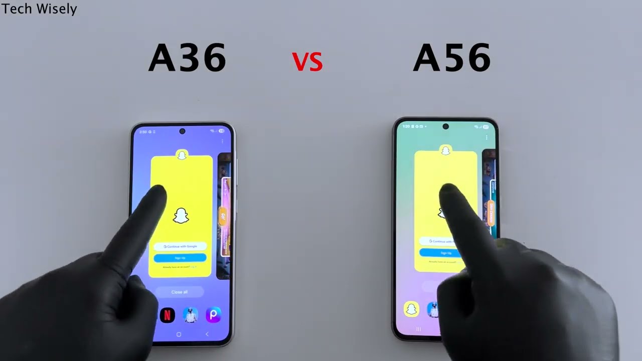 SAMSUNG A36 vs A56 &ndash; test prędkości