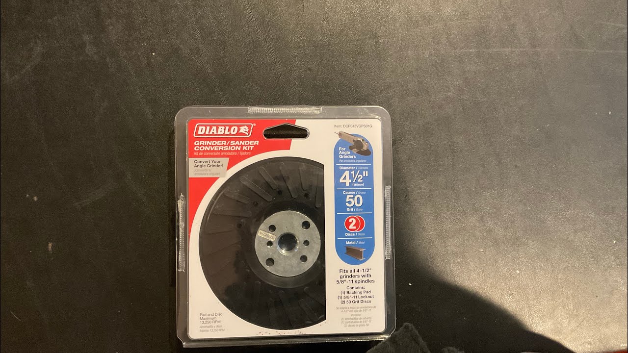 New Diablo 4.5 inch fiber sanding disc kit overview and installation.