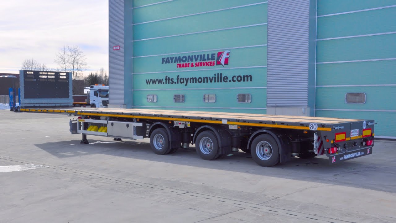Faymonville - TeleMAX extendable flatbed with pneumatic suspension and hydraulically steered