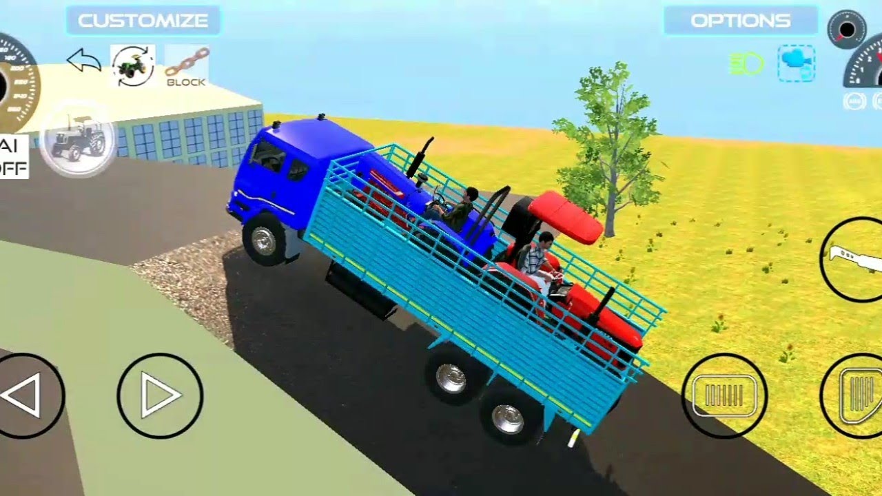 🛣️2 Tractors Loaded Inside Big Truck ! Heavy Challenge in tractor game || Part3 #tractor #truck #jcb