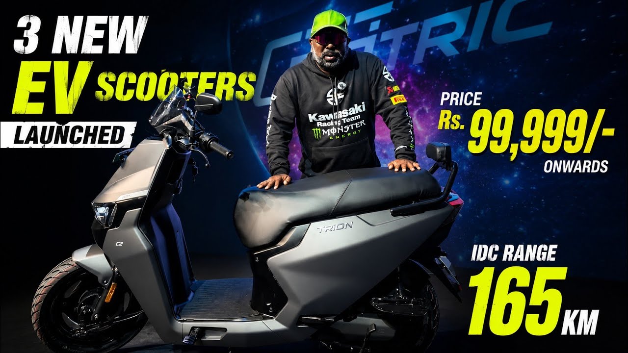 E-Trion C1, C1x, and C2 3 EV Scooters Launched, Price Starts at Rs. 99,999/- 