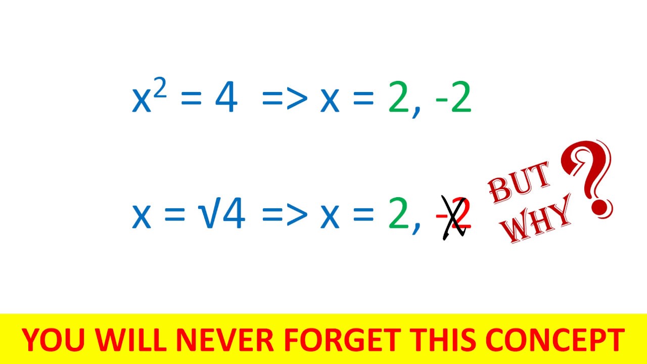 What is Principal Square Root | The meaning of square root (√) symbol