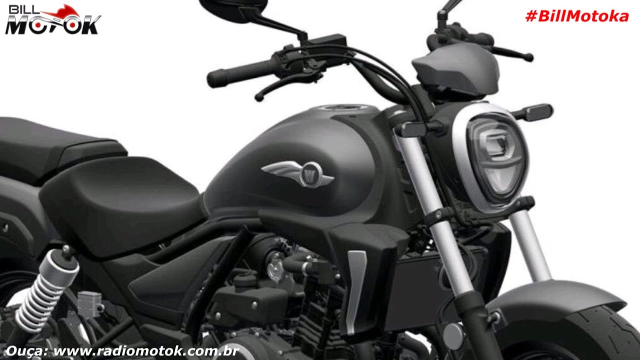 Vem aí a TR 300, modelo CUSTOM da HAOJUE, a patente já foi registrada na China #GabrielBillmotok