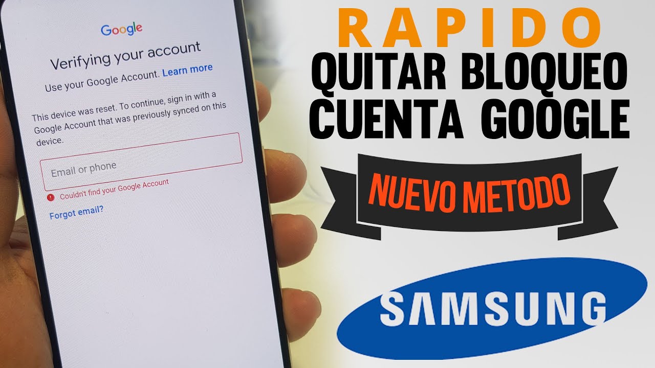 Cualquier Modelo: Quitar Cuenta Google de Samsung | Nuevo Método | Eliminar Cuenta Google