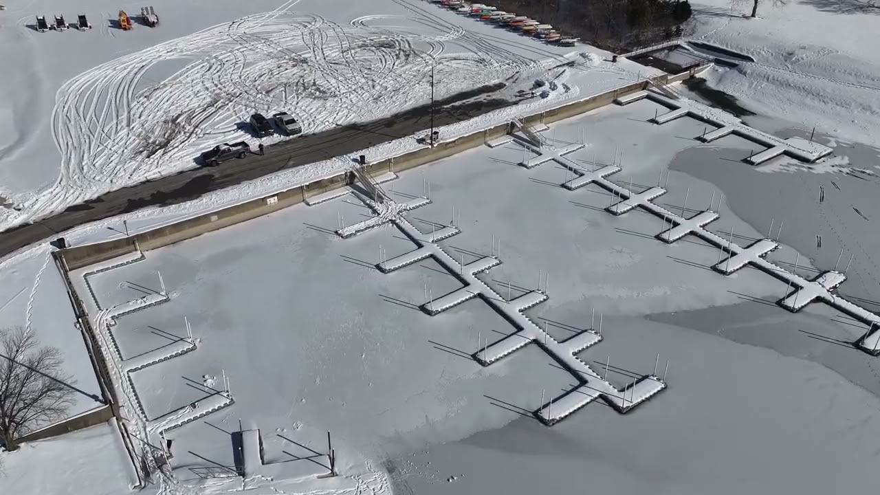 This Marina Froze Over Completely