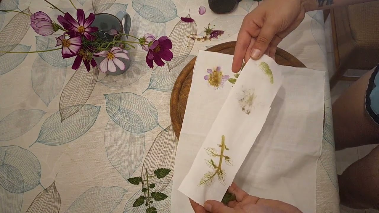 Hapa Zome: Stampo  fiori e foglie veri sul tessuto