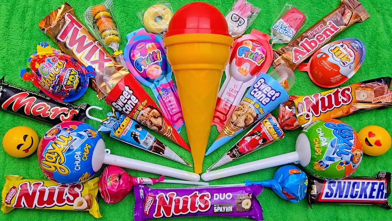 Satisfying Video Asmr Giant gummy candy cutting and opening rainbow lollipop Giant candy unboxing
