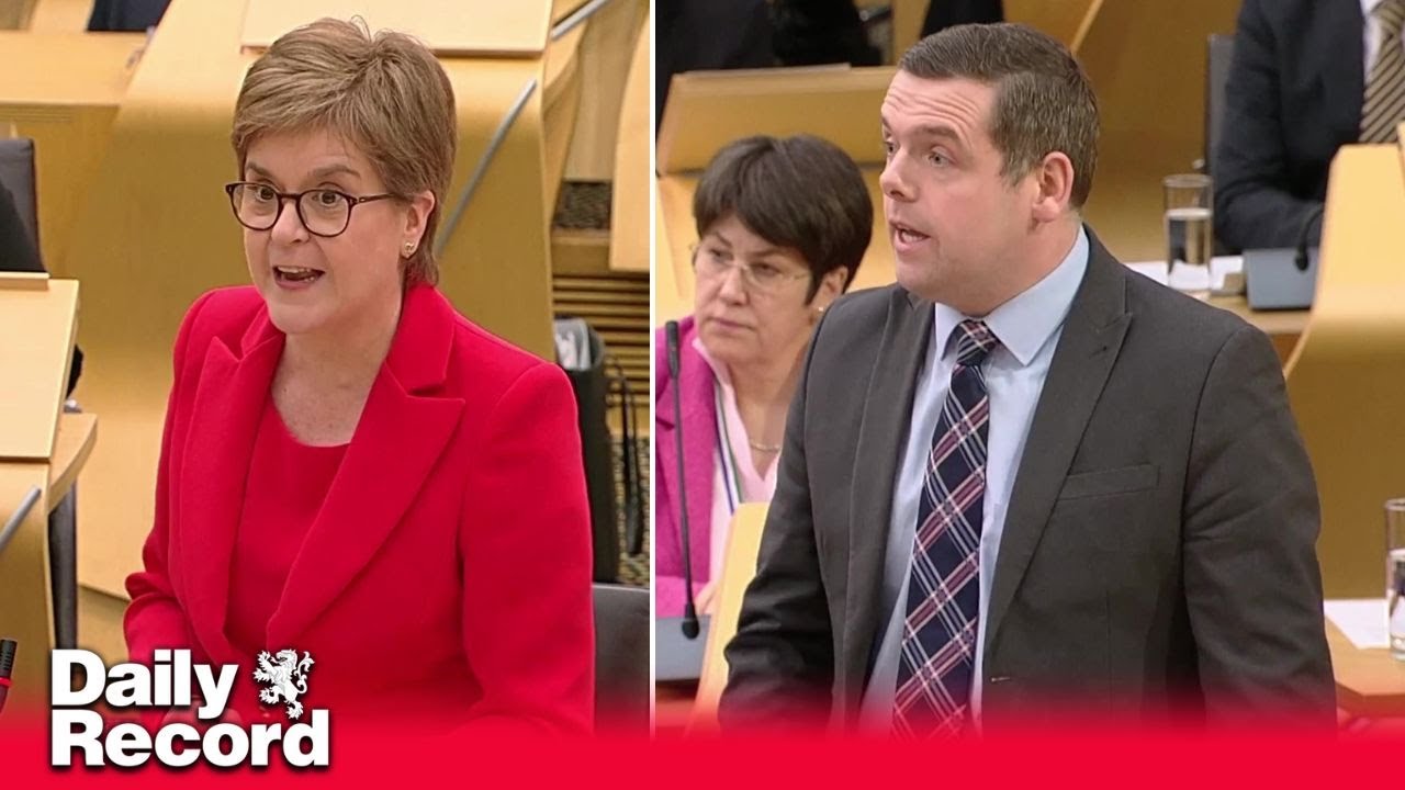 Nicola Sturgeon embarrasses Douglas Ross over NHS privatisation in fiery FMQs