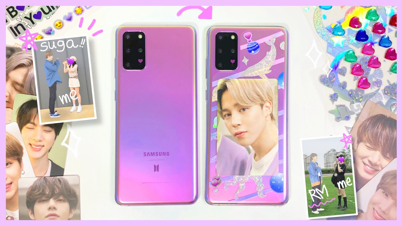 BTS S20+ 스페셜에디션 언박싱하고 방탄소년단 폰케이스 꾸미기 (+ 신기한 어플 체험) Unboxing Galaxy BTS S20+ DIY BTS PhoneCase 삼성 갤럭시