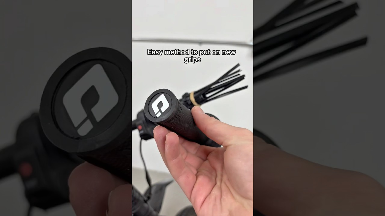 Easy way to install new grips without a compressor #talaria #surron #ebikemaintenance