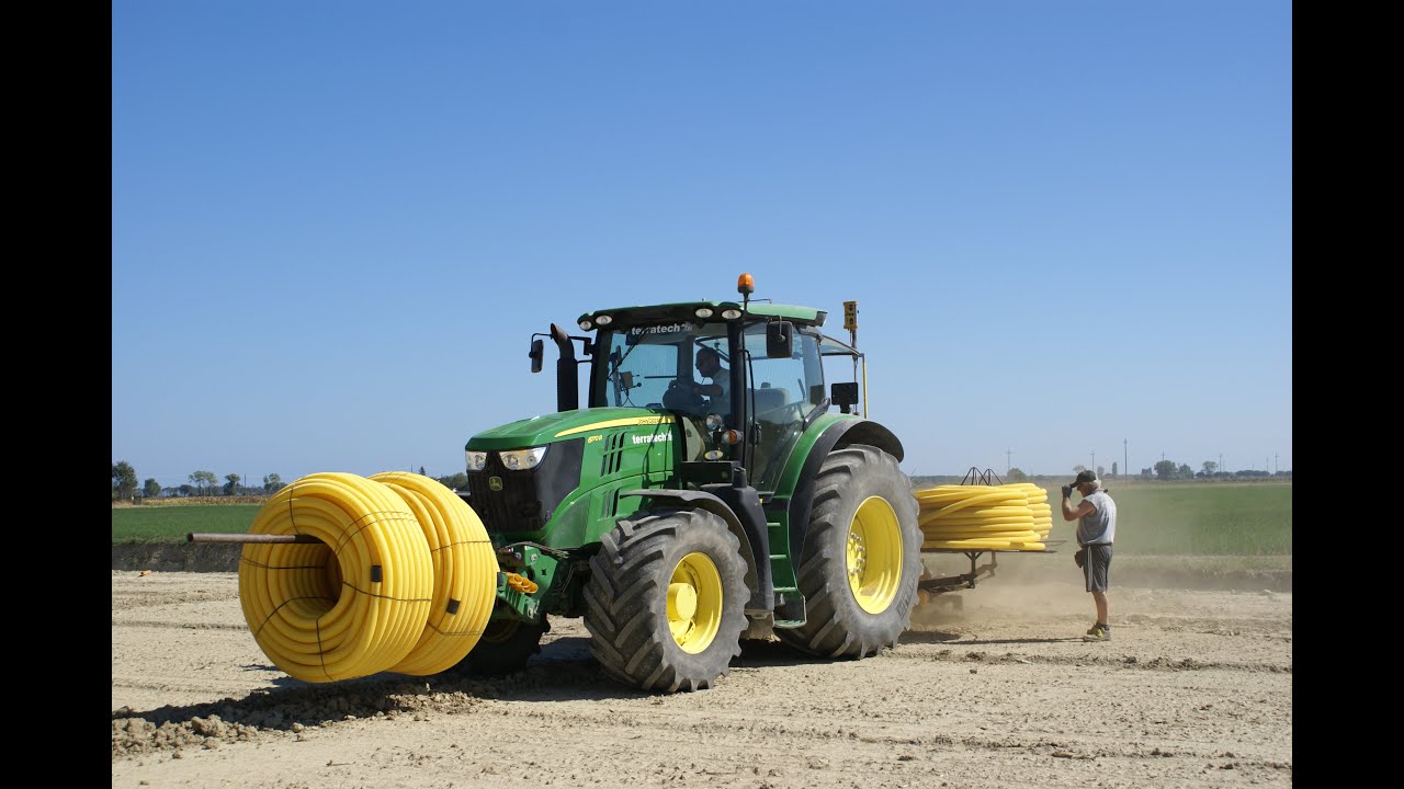 John Deere 6170R & Dondidrenag | Positioning Drains | Posa Drenaggio | Terratech | GoPro