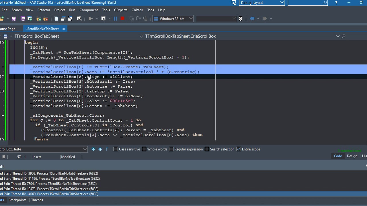 Delphi Tip #9 - Scroll Bar no TabSheet