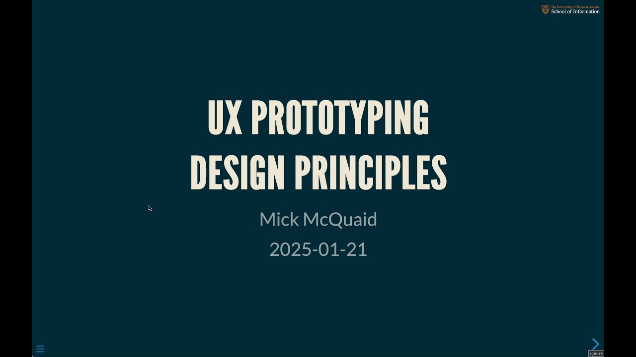 UX Prototyping: Week 2-Design Principles