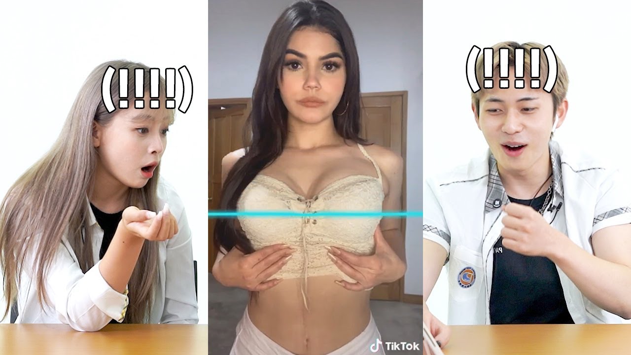 Корейские мужчины и женщины реагируют на видео TikTok «Time Warp Scan»