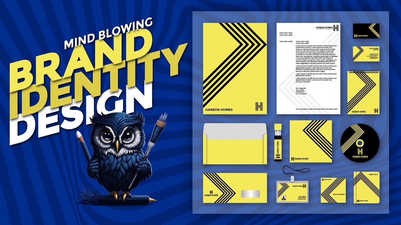Mind Blowing Brand Identity Design | Brand Identity design tutorial | The Graphic Owl