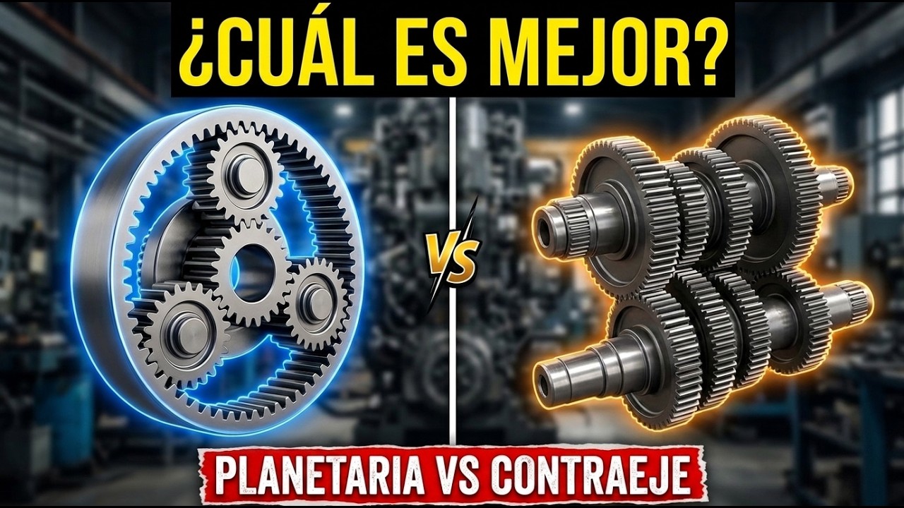 ⚙️SERVOTRANSMISION PLANETARIA VS CONTRAEJE 🚜 ¿Cuál es mejor para maquinaria pesada?