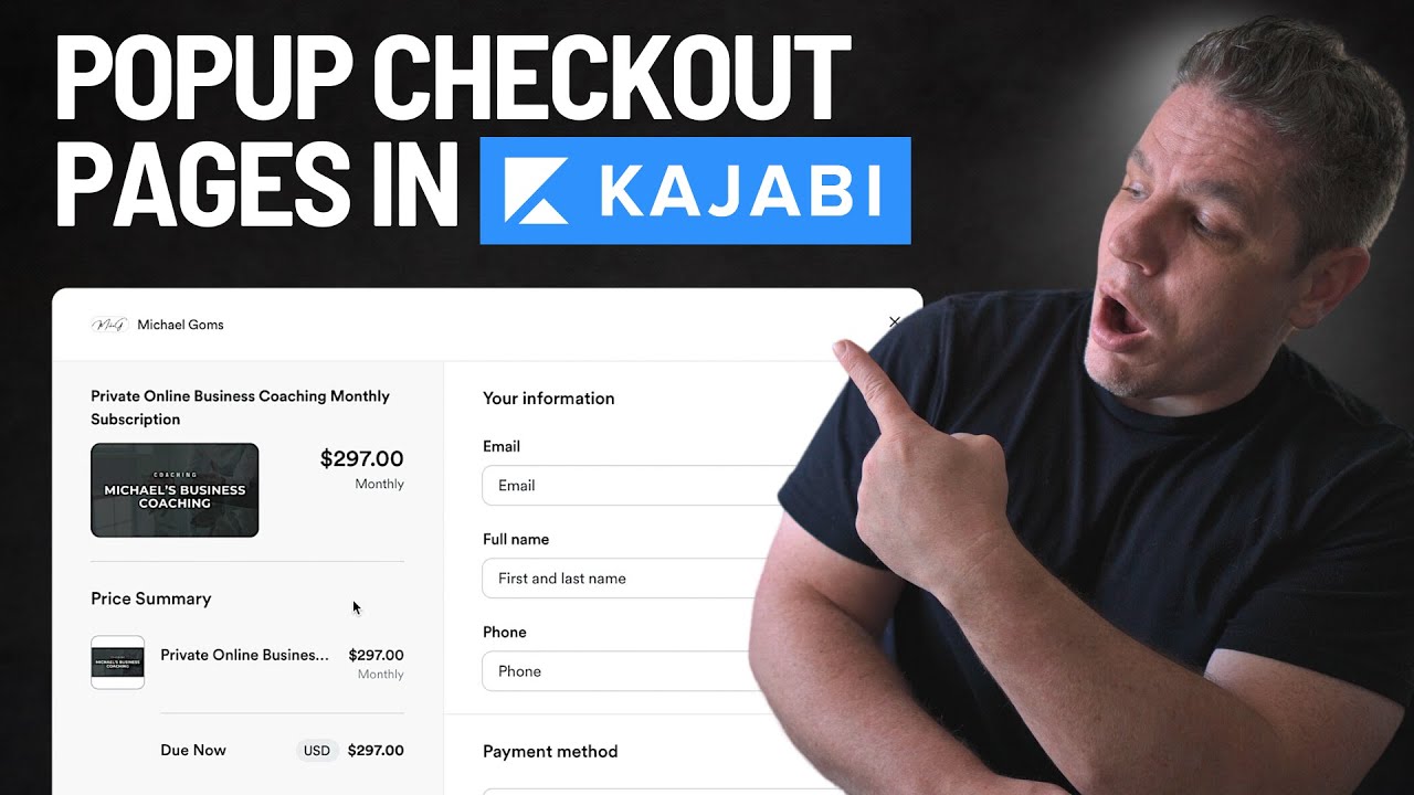 Kajabi: How to setup KAJABI Popup CHECKOUT PAGES (maximize your sales)