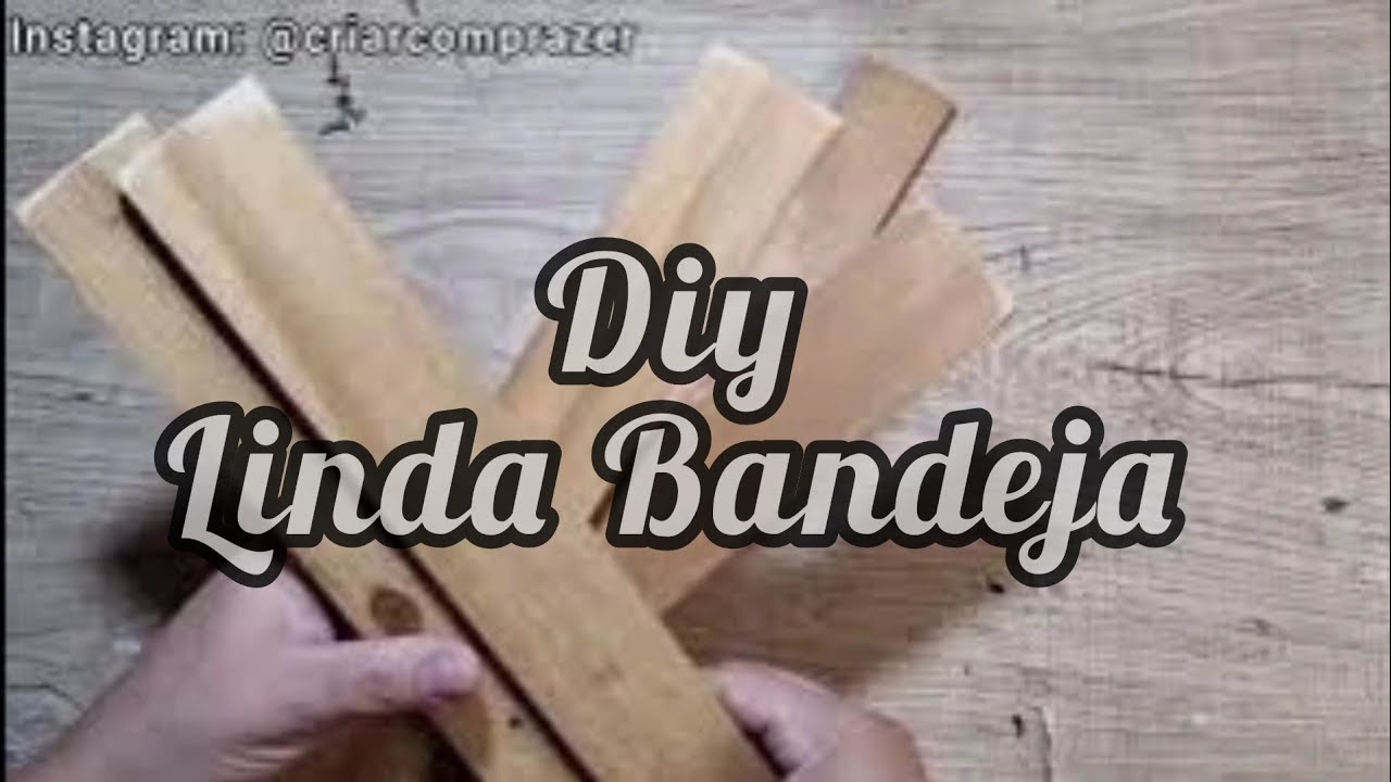 linda bandeja decorativa com sobras de madeira