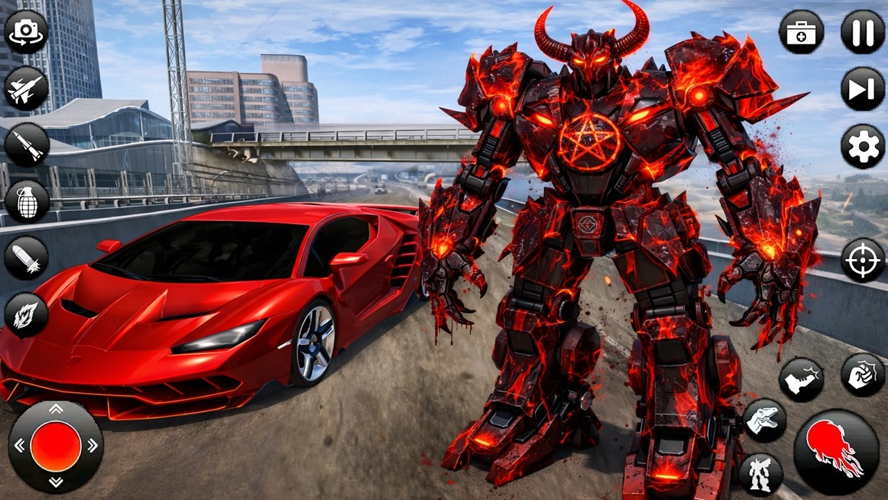 Car & Jet Transformation Robot Fight Game | Flying Police Robot Game 2020 - Android Gameplay part 2