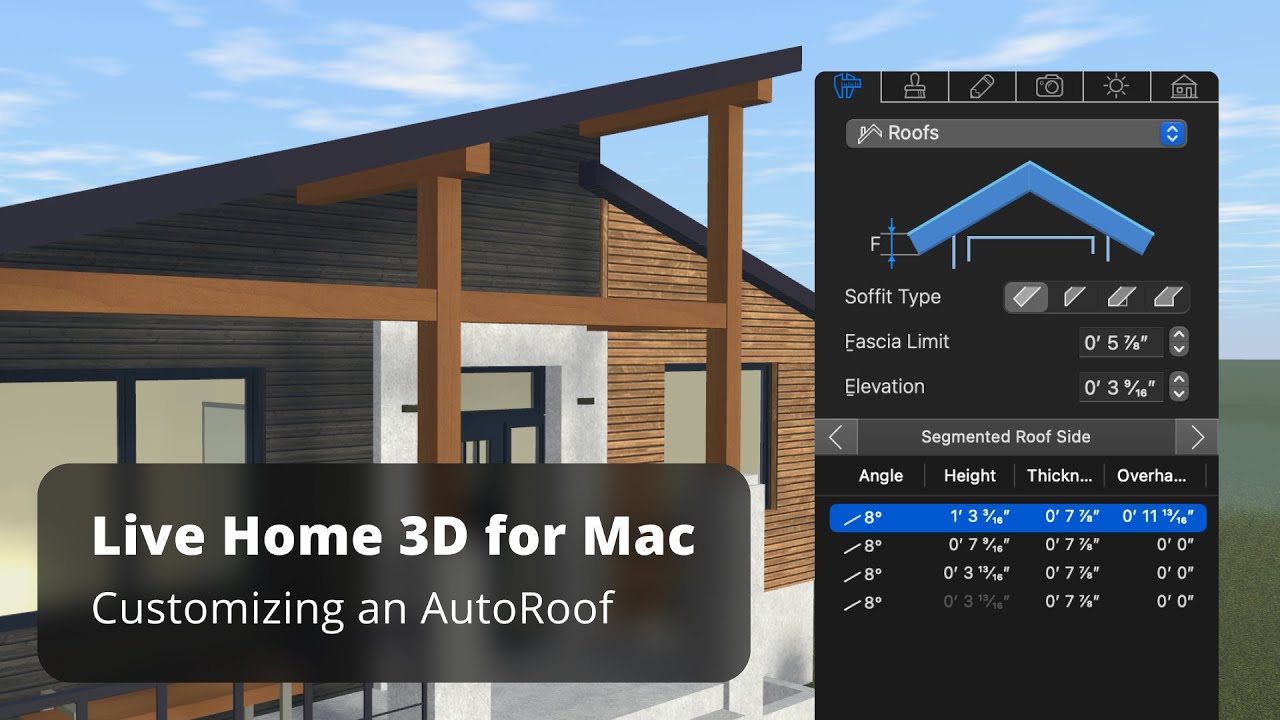 Customizing an AutoRoof - Live Home 3D for Mac Tutorials