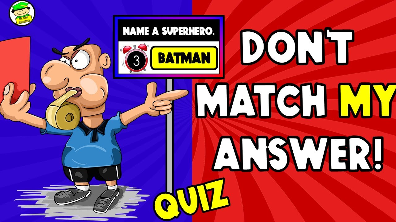 Avoid Saying the Same Answer as Me Game! 8 | Fun Quiz Challenge