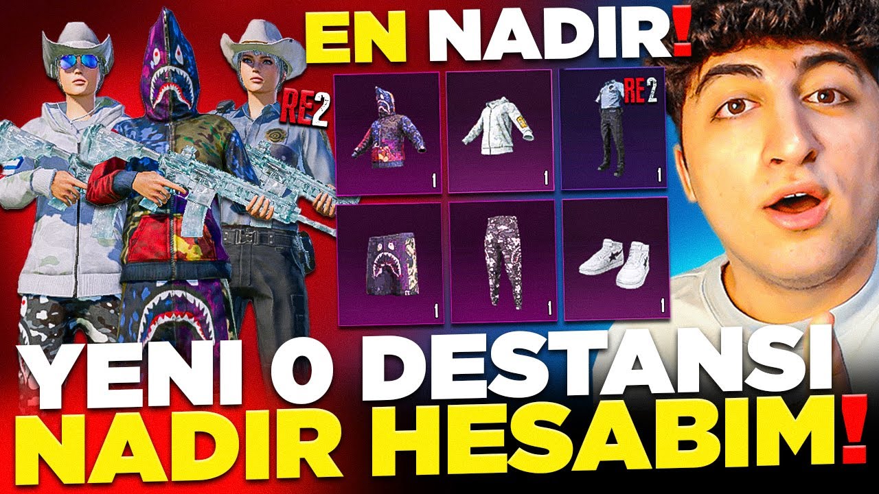 YENİ 0 DESTANSI NADİR HESABIM! TÜM BAPE ve R2 SETLERİ VAR! (ŞOK OLACAKSINIZ 😲) | PUBG Mobile
