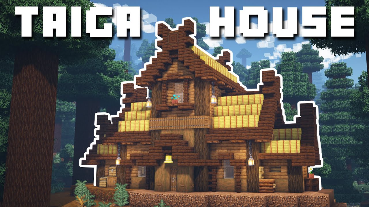 Minecraft - Taiga House Tutorial (How to Build)