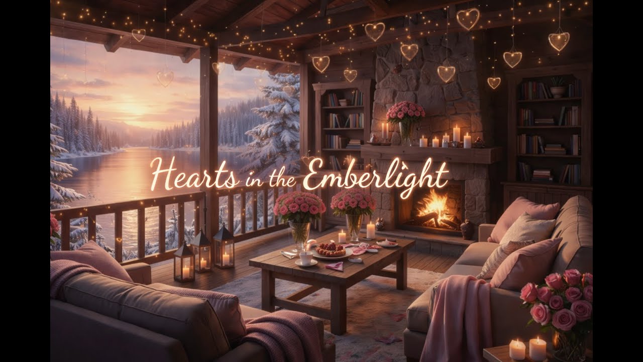 💓🔥🌹🎶 🎧💞 Hearts in the Ember light ~ Romantic Love Songs by the Fire 🔥💗