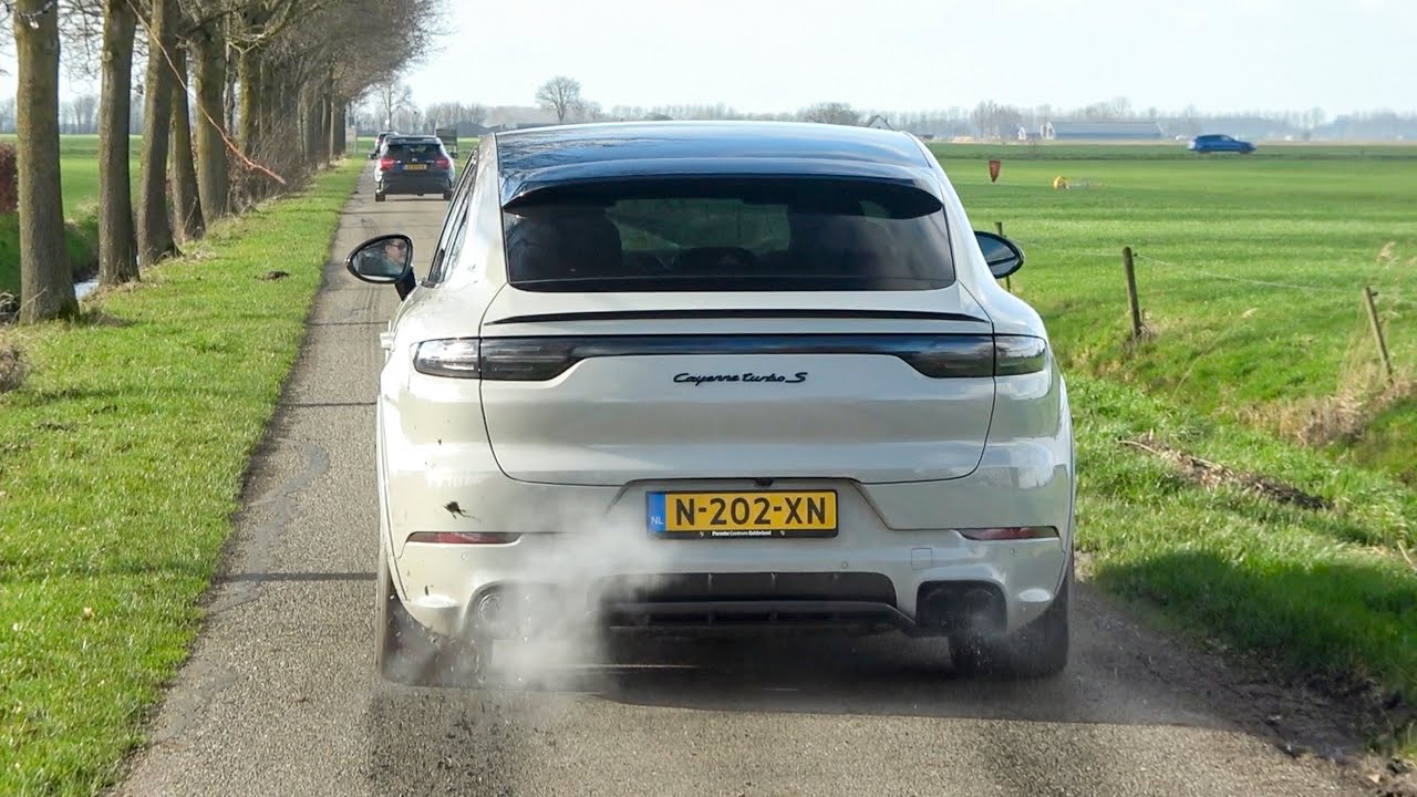 TECHART Porsche Cayenne Turbo S with OPF Delete - LOUD Accelerating, Revs and Crackles!