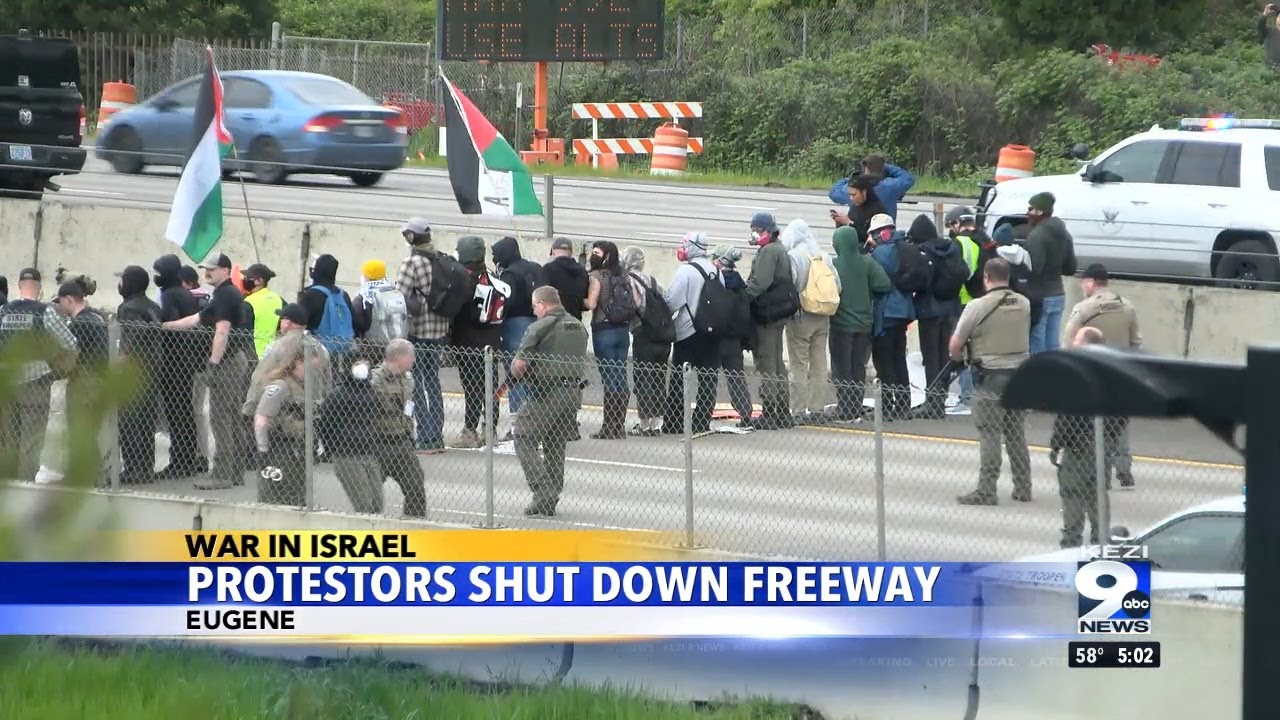 More than 50 arrests made after pro-Palestinian protest shuts down I5 Freeway on Monday
