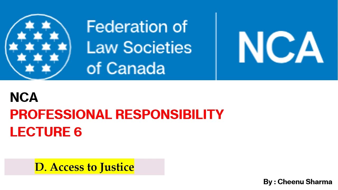 LECTURE 6:NCA PROFESSIONAL RESPONSIBILITY│Course│June 20│Notes│IRAC│Tutor│Studymaterial│CheenuSharma
