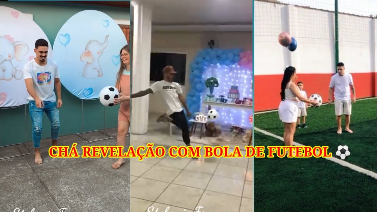 CHÁ REVELAÇÃO COM BOLA DE FUTEBOL ...